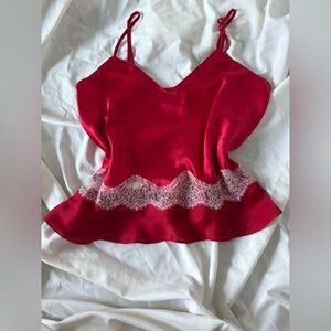 💋 Victoria’s Secret Red Satin Slip Top 💋